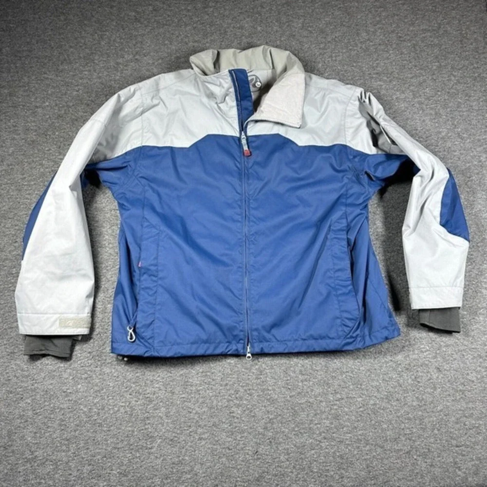 K2 Outerwear Zip Front Snowboarding‎ Skiing Jacket Womens Large L Blue Gray