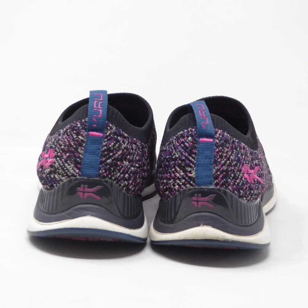 KURU Stride Women Slip On Walking Shoes Purple Multi Color Knit Comfort 9.5