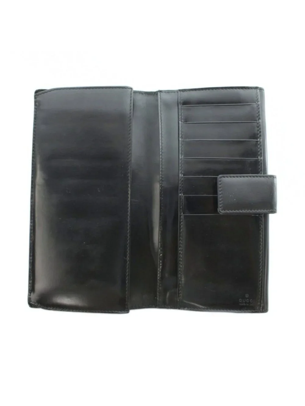 Gucci Wallet Bifold Coin Purse Leather Black