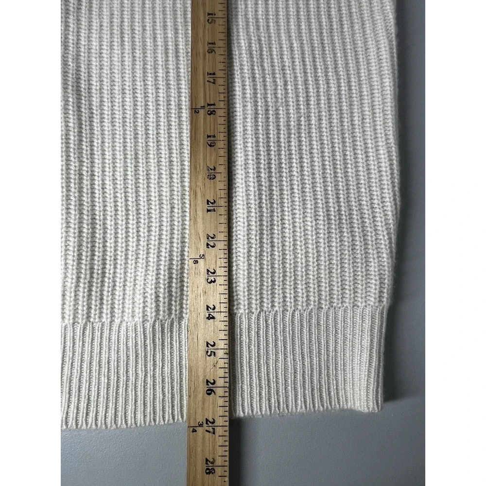 J Crew Midweight Cashmere Sweater Mens L Ribbed Raglan Sleeve Turtleneck Sweater