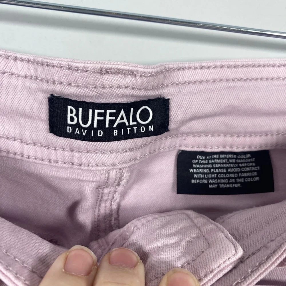 Buffalo David Bitton Brigette Crop Pants Women's 14‎ / 34 Purple High Rise Lilac