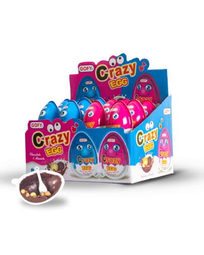 Crazy Egg Crazy Egg Chocolate & Round Biscuit with (Surprise Toy & Tattoo inside for Kids)