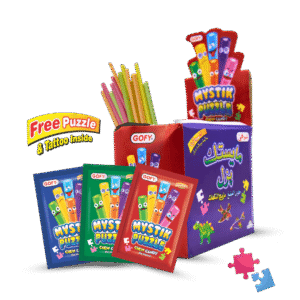 Mystik Puzzle Chew Sticks with Mix Flavors (Free Puzzle & Tattoo Inside)