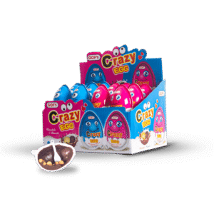 Crazy Egg Chocolate & Round Biscuit with (Surprise Toy & Tattoo inside for Kids)
